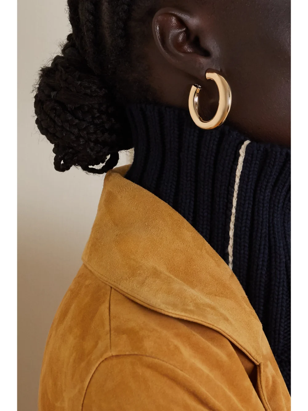 Jennifer Fisher Mini Jamma Gold-plated Hoop Earrings, styled view