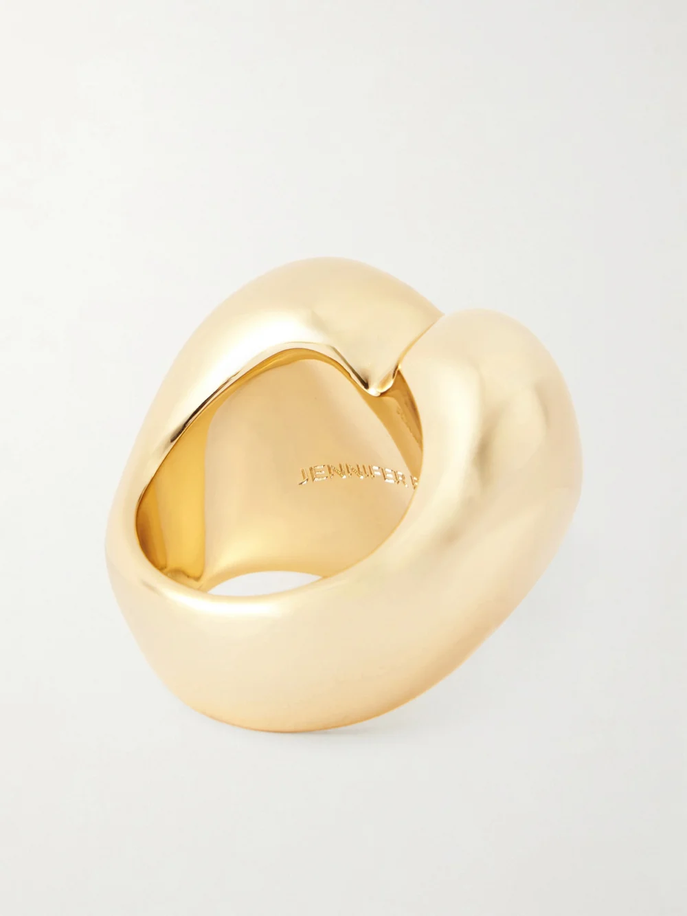 Back view of the Jennifer Fisher Puffy Heart Gold-plated Ring