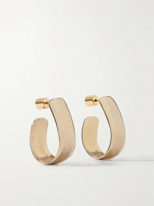 Jennifer Fisher Small Bolden Gold-plated Hoop Earrings