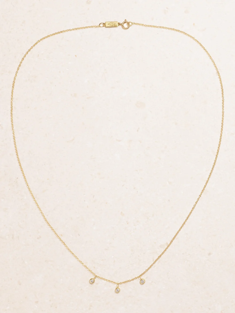Close-up detail of the Jennifer Meyer 18-karat Gold Diamond Necklace