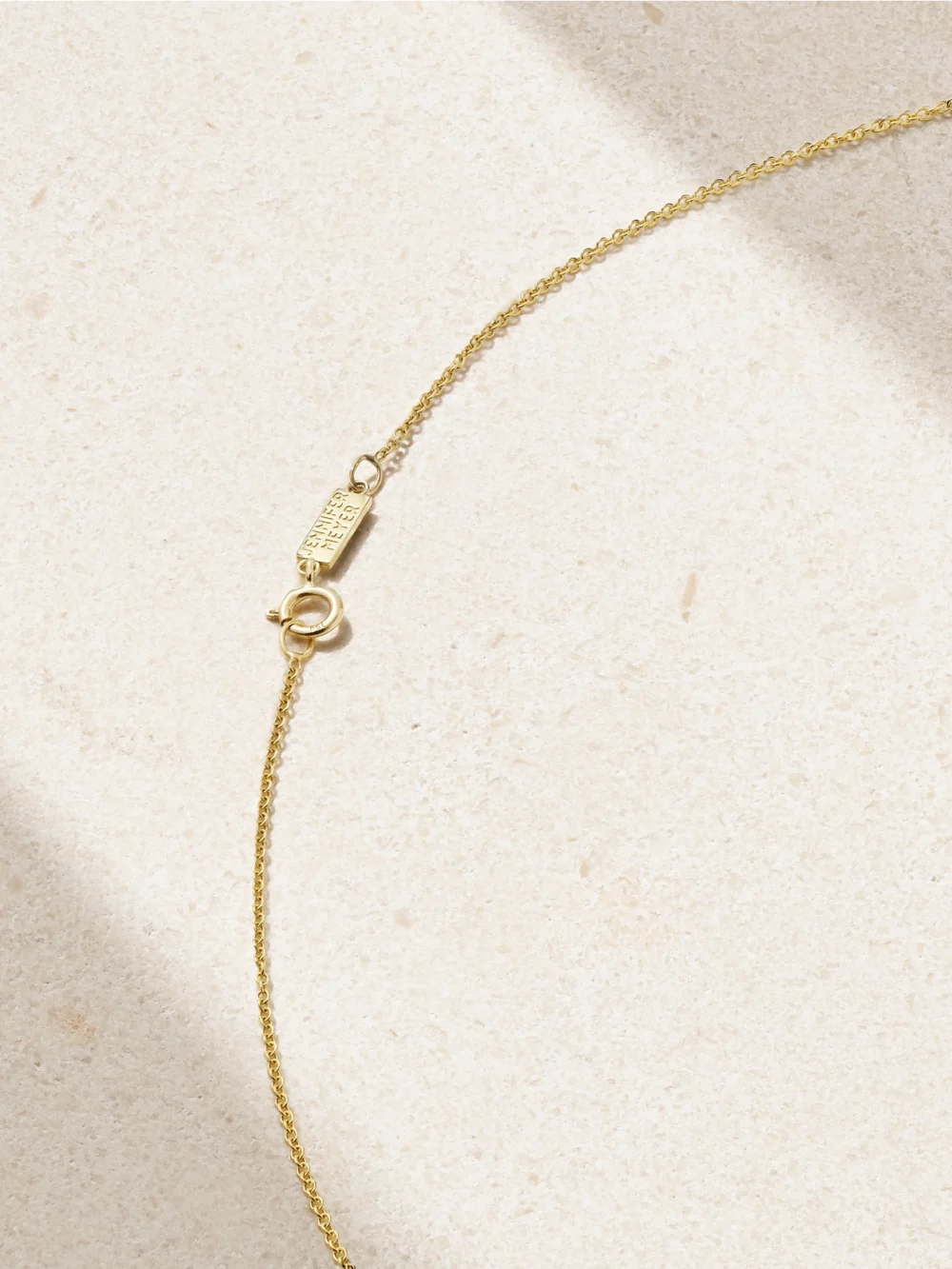 Back view of the Jennifer Meyer 18-karat Gold Emerald Necklace