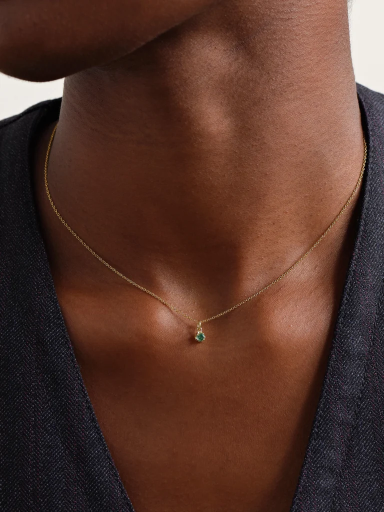 Jennifer Meyer 18-karat Gold Emerald Necklace
