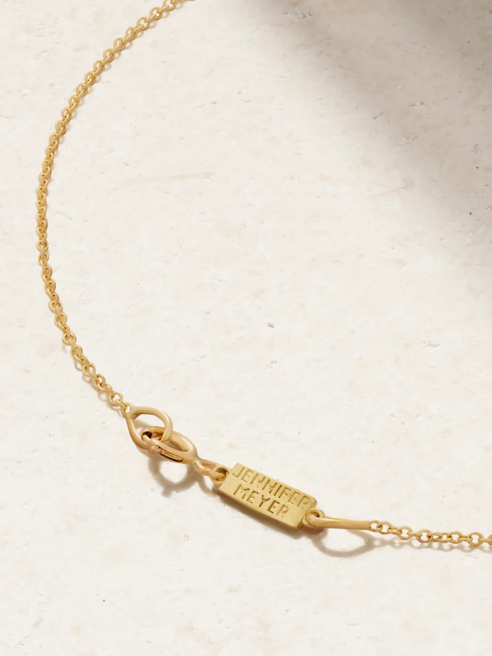 Back view of the Jennifer Meyer 18-karat Gold, Turquoise and Diamond Necklace