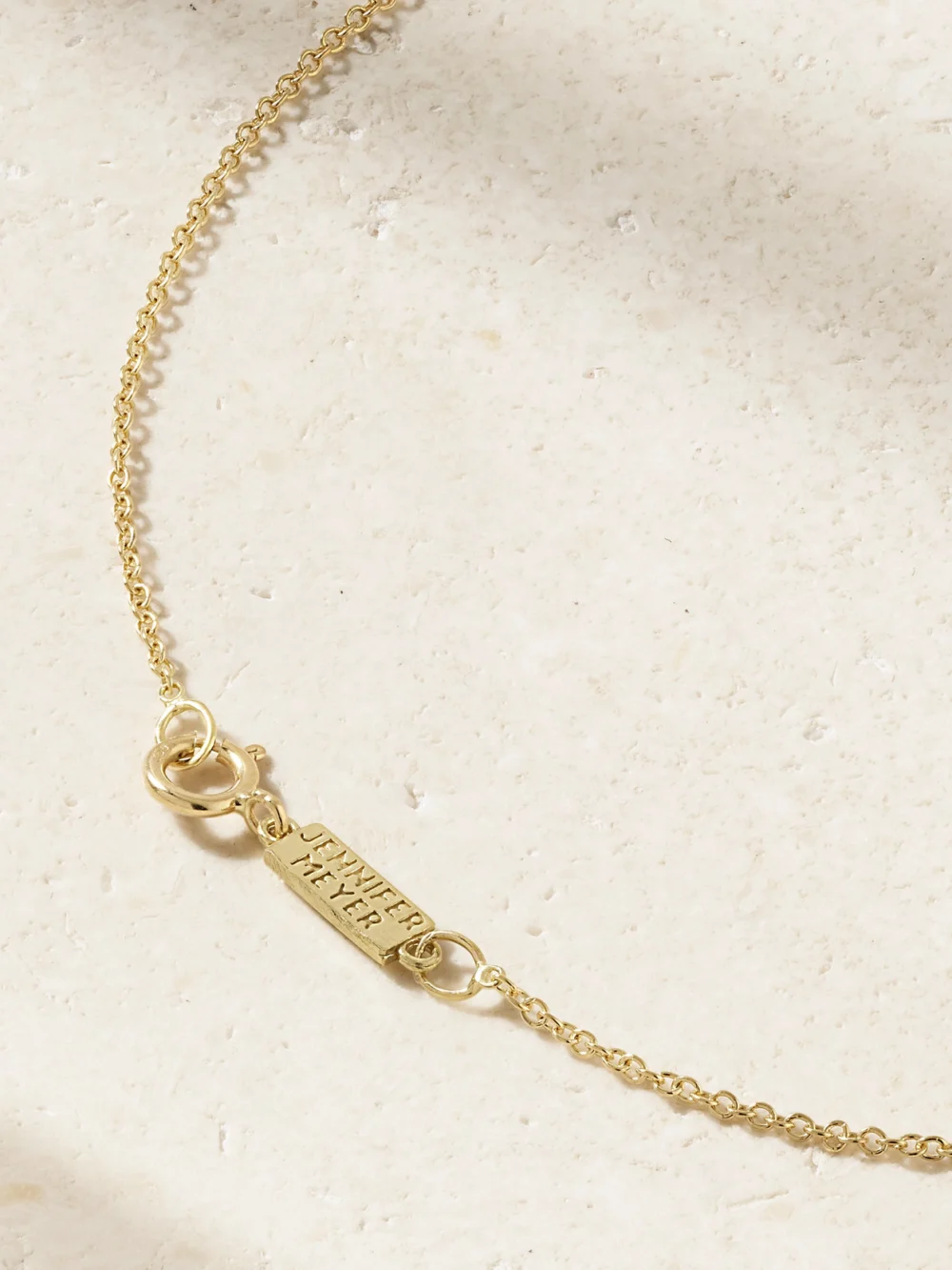 Back view of the Jennifer Meyer Good Luck 18-karat Gold Diamond Necklace