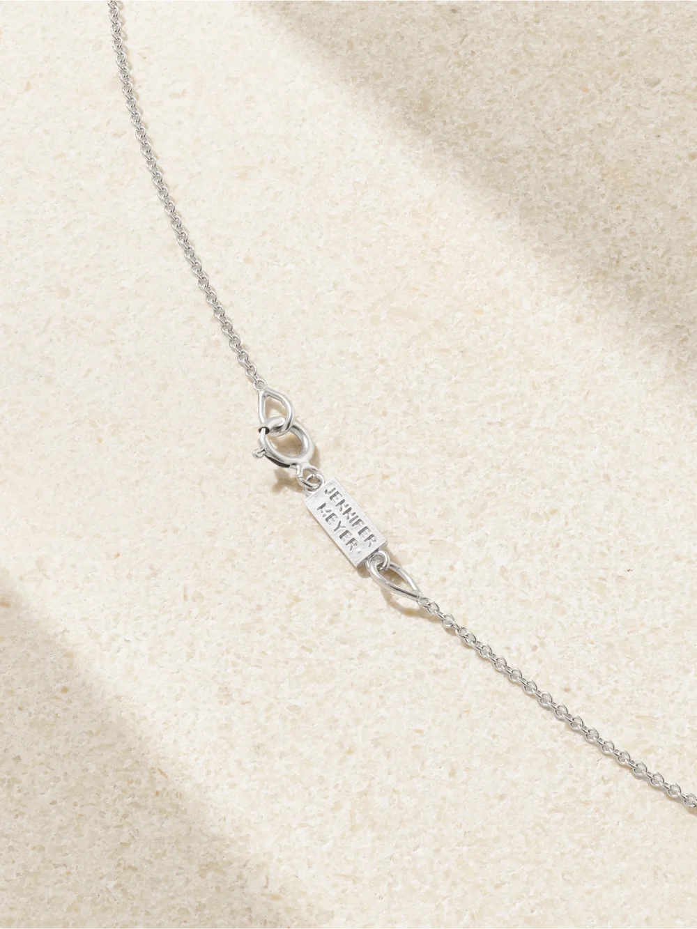 Back view of the Jennifer Meyer Mama 18-karat White Gold Necklace