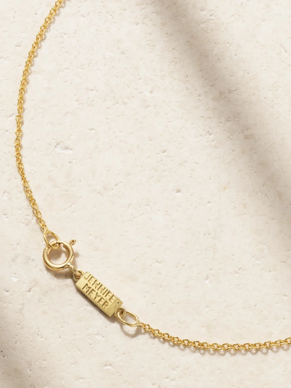 Back view of the Jennifer Meyer Mini Clover 18-karat Gold Necklace