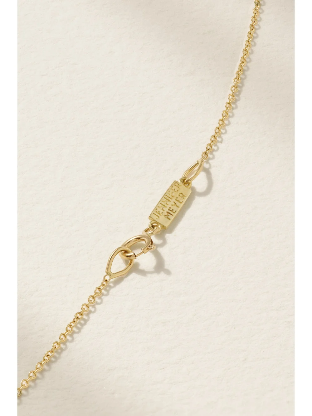 Back view of the Jennifer Meyer Mini Elephant 18-karat Gold Diamond Necklace