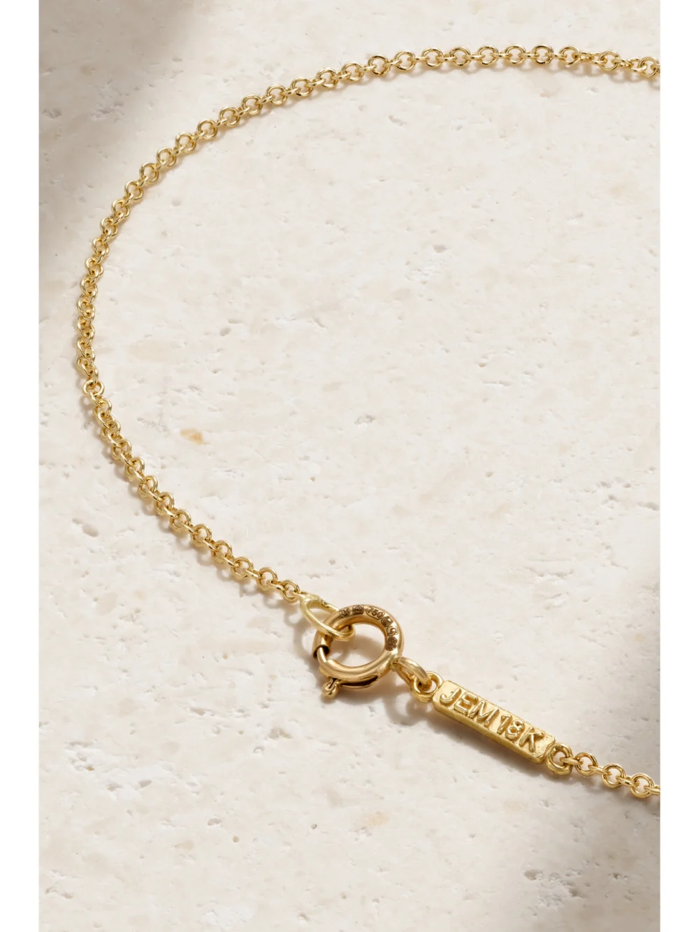 Back view of the Jennifer Meyer Mini Heart 18-karat Gold Turquoise Necklace