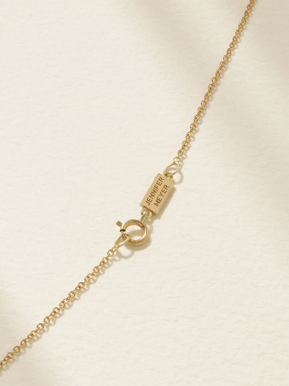 Back view of the Jennifer Meyer Mommy 18-karat Gold Necklace