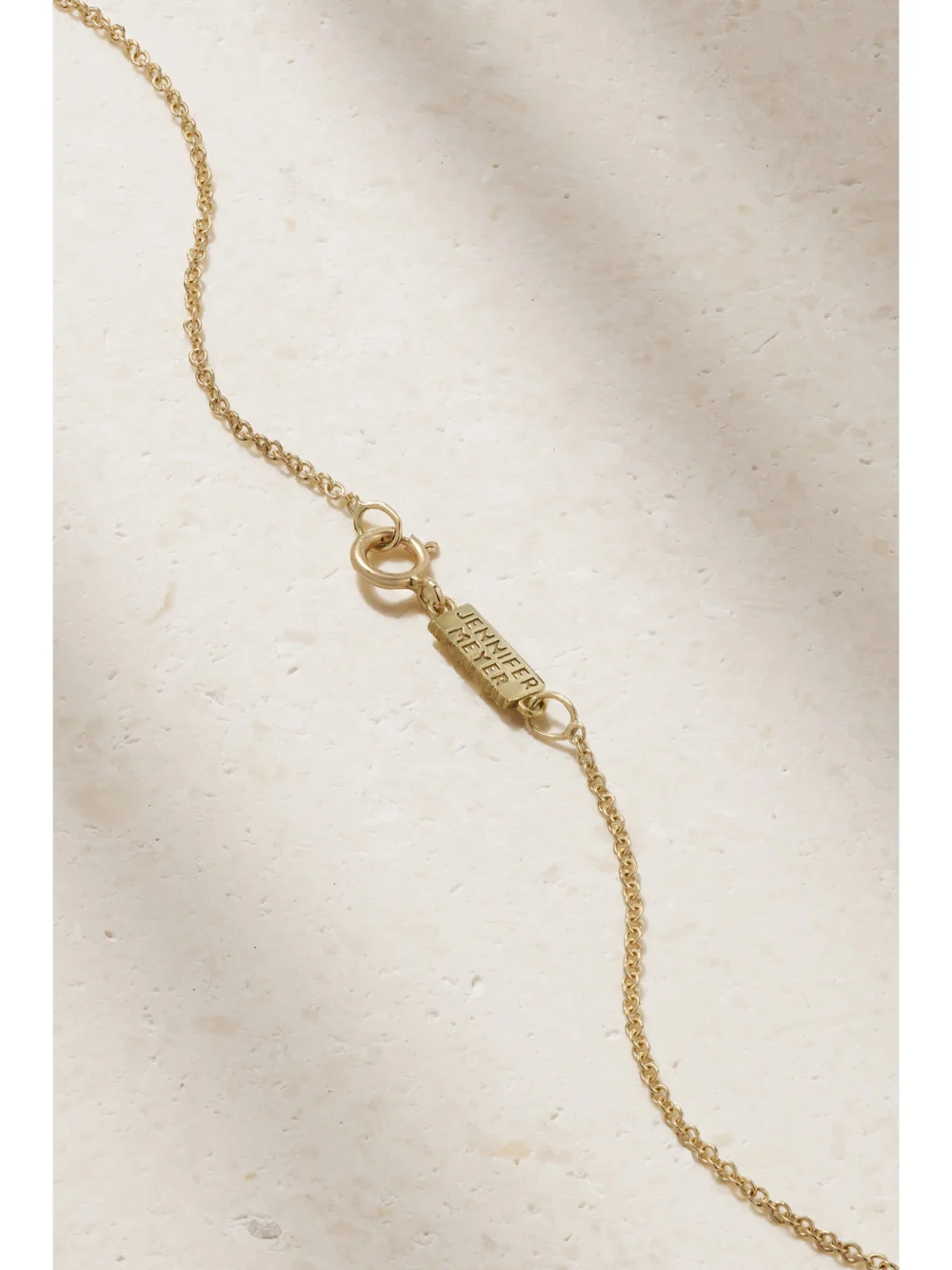 Back view of the Jennifer Meyer Open Heart 18-karat Gold Necklace