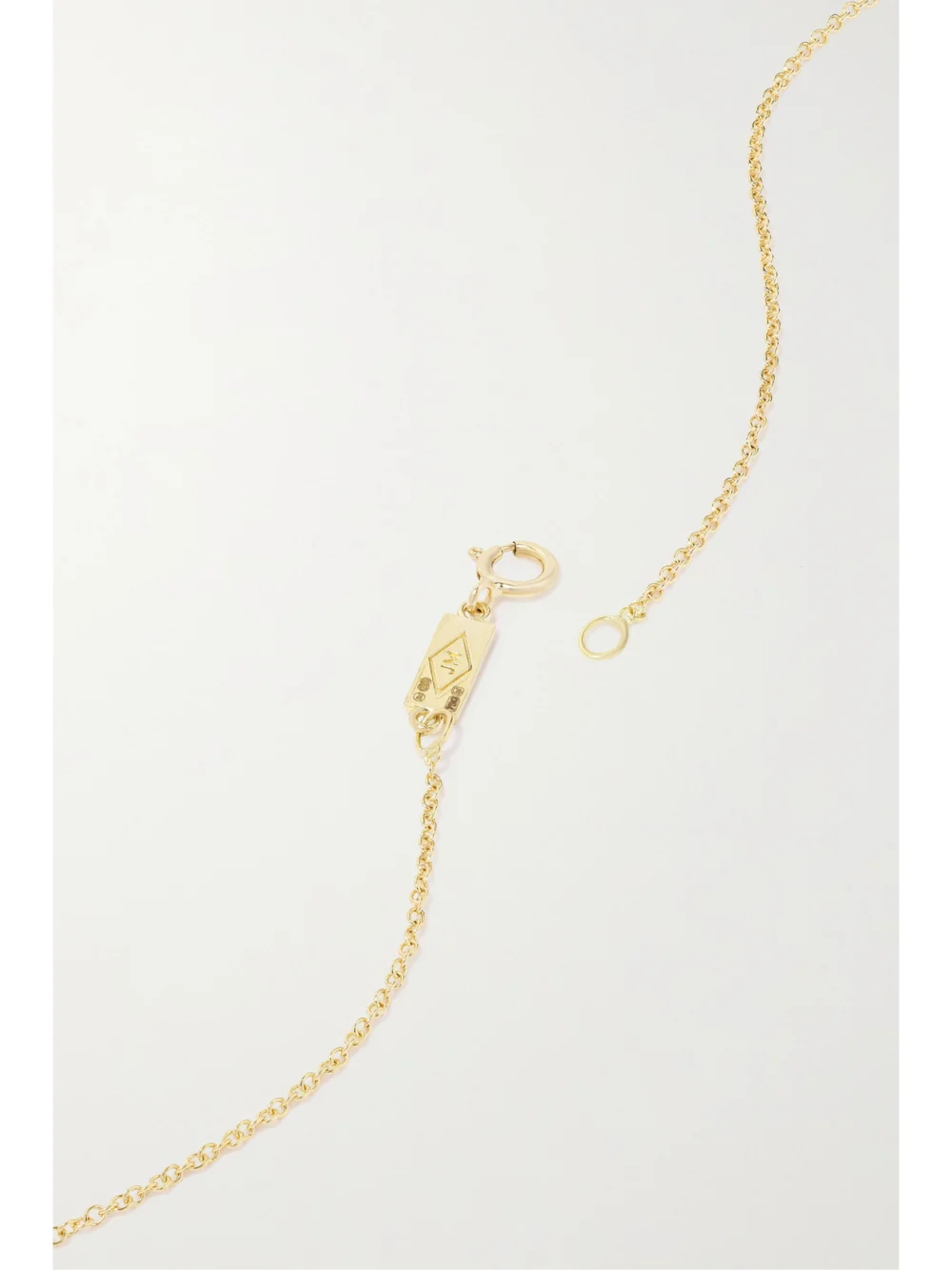 Back view of the Jennifer Meyer Small Open Heart 18-karat Gold Diamond Necklace