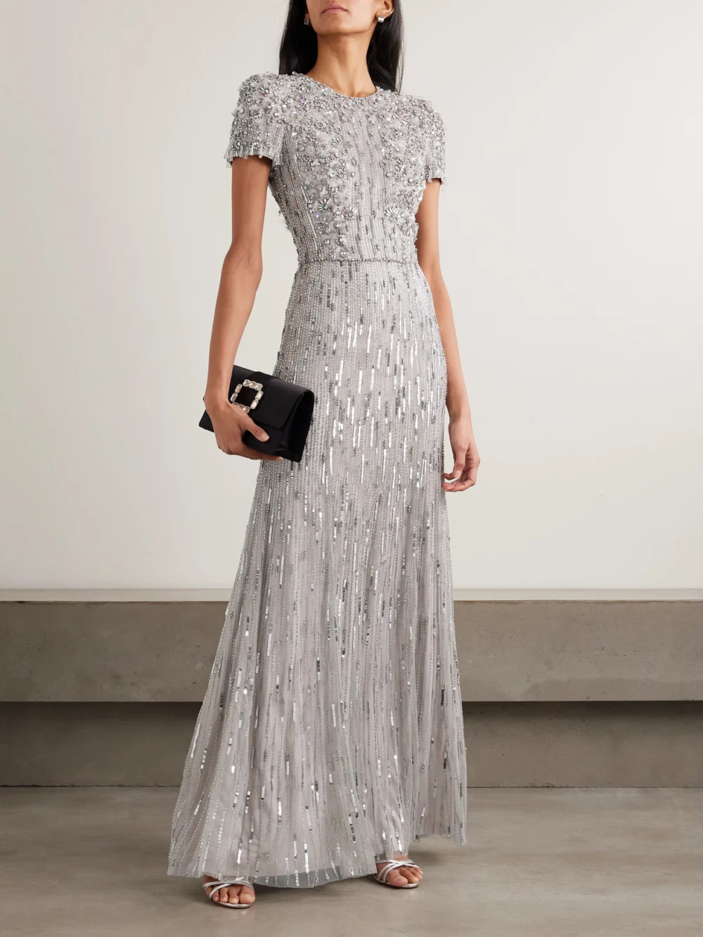Jenny Packham Eliza Embellished Tulle Gown, worn by a model