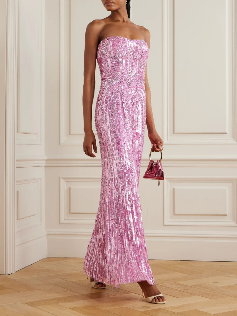 Jenny Packham Euphoria Strapless Embellished Tulle Gown
