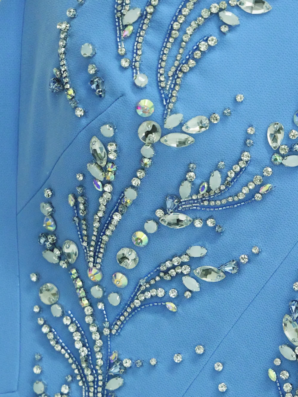 Close-up detail of the Jenny Packham Firefly Crystal-embellished Crepe Gown