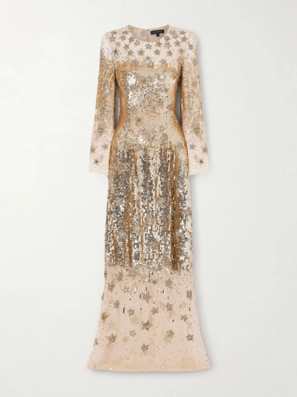 Jenny Packham Galactic Embellished Tulle Gown