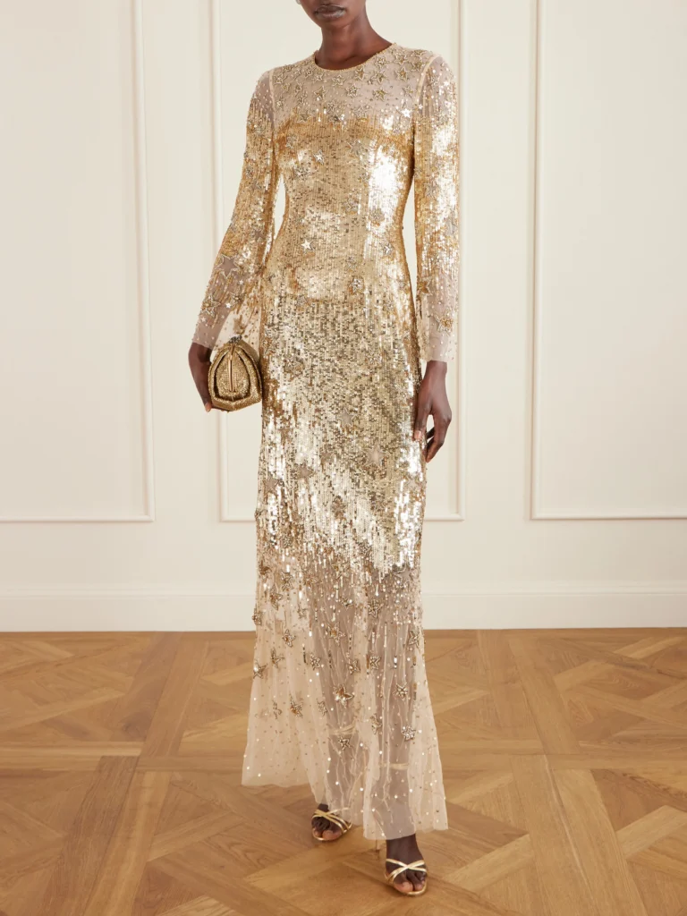 Jenny Packham Galactic Embellished Tulle Gown