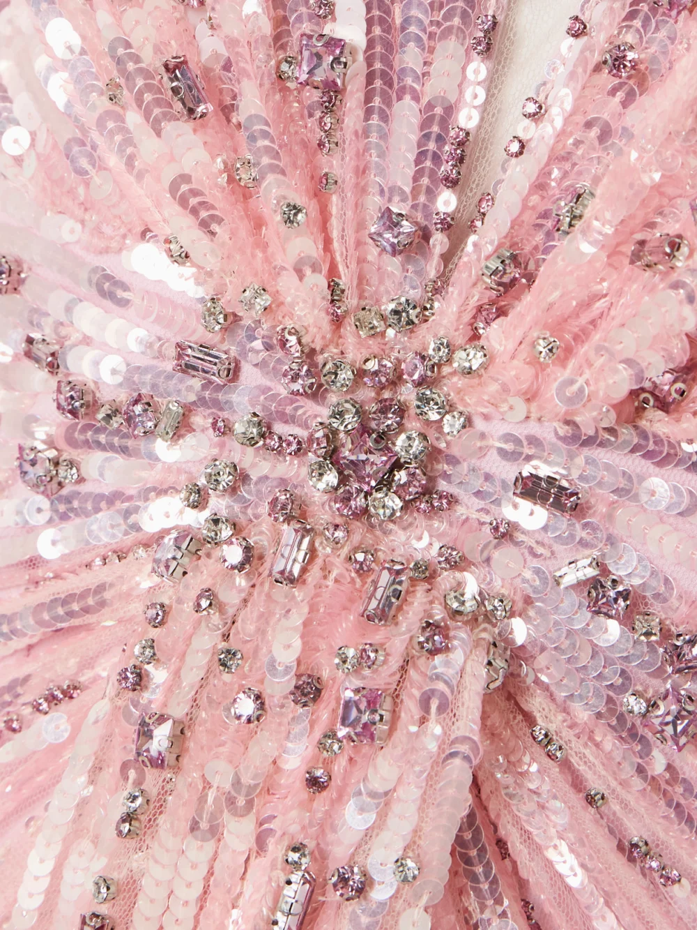 Close-up detail of the Jenny Packham Gold Rush Embellished Cape-effect Tulle Gown
