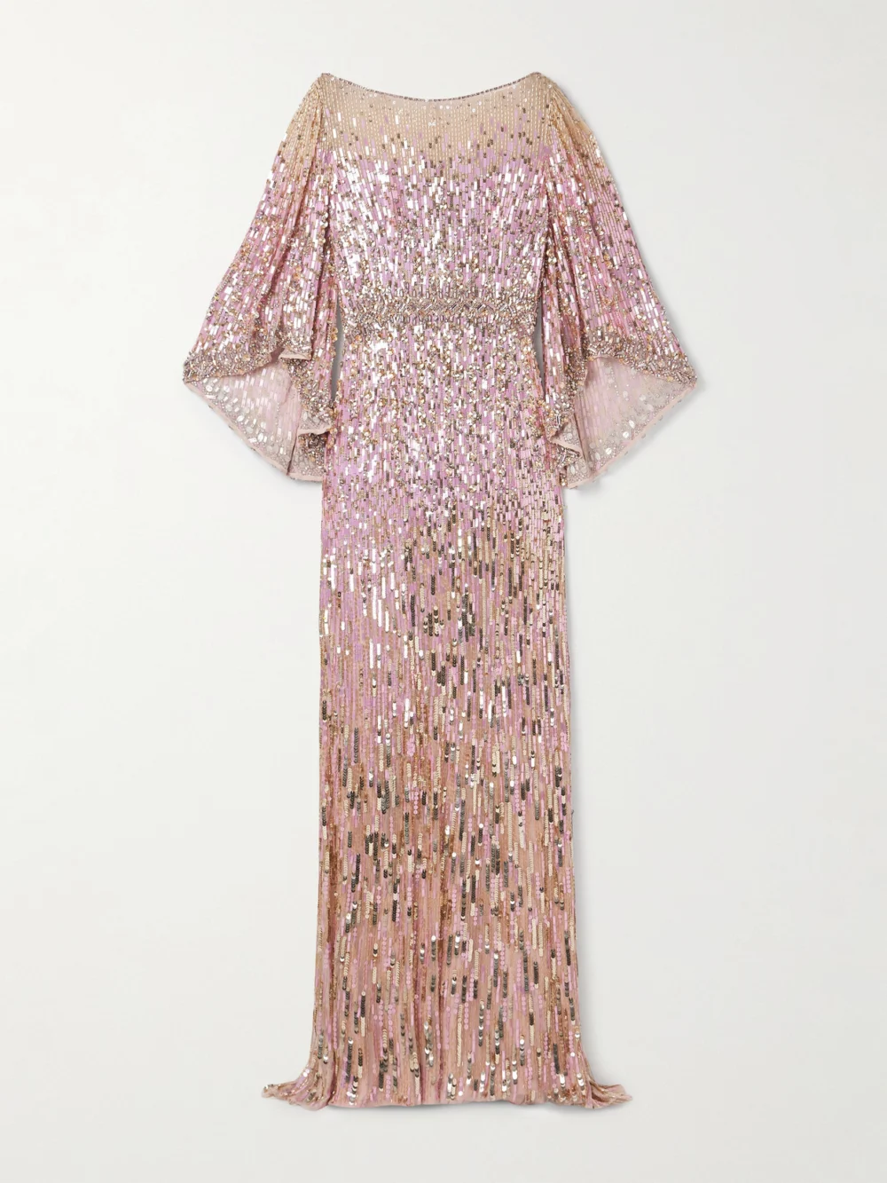 Jenny Packham Ines Embellished Tulle Gown in baby pink