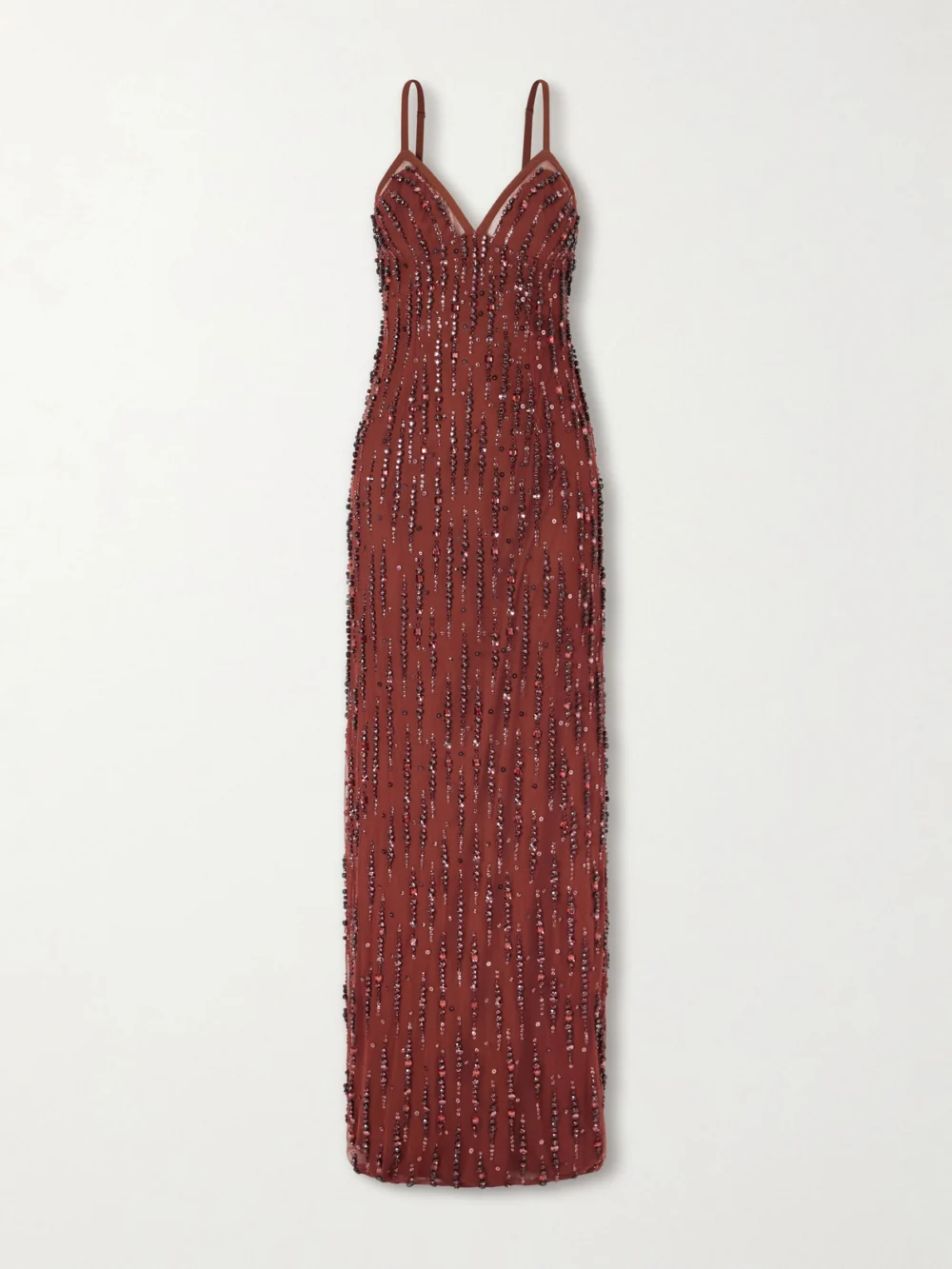 Jenny Packham Ishbel Sequin-embellished Mesh Gown in bronze