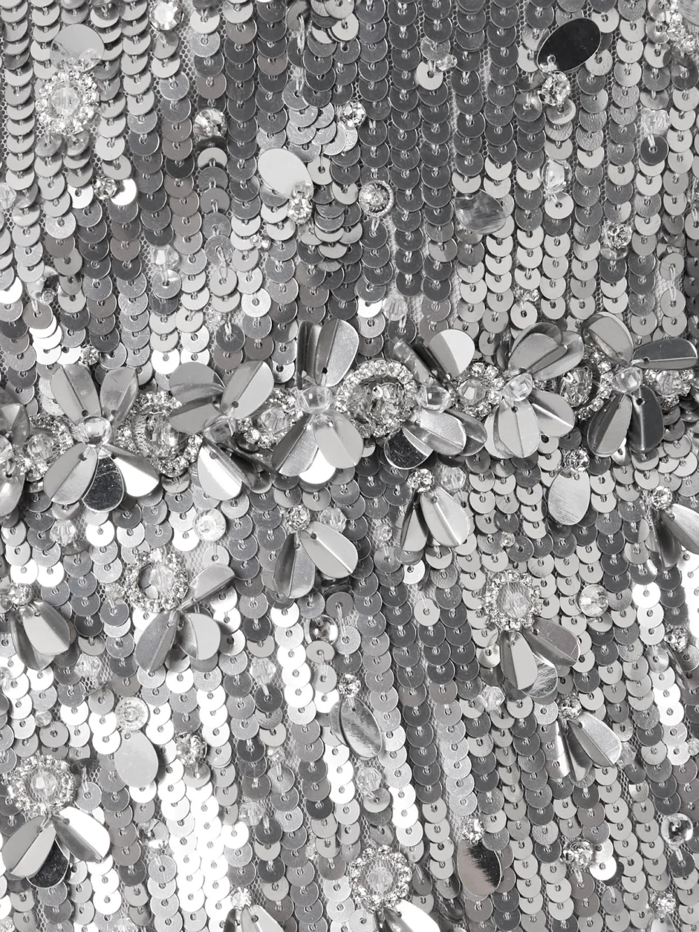 Close-up detail of the Jenny Packham Kestra Embellished Sequined Tulle Gown