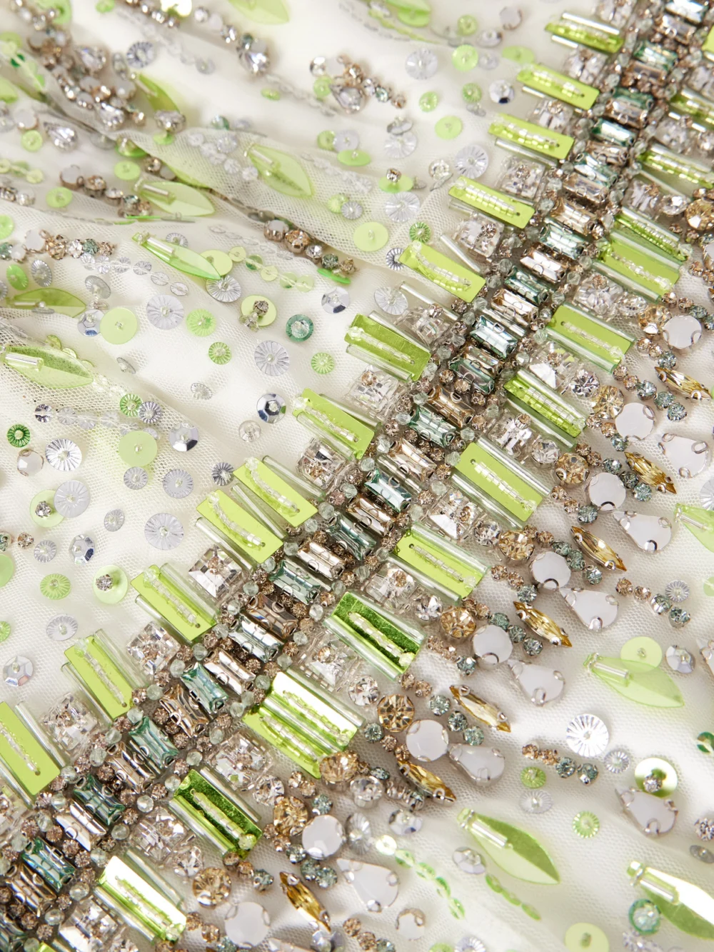 Close-up detail of the Jenny Packham Lauretta Embellished Organza Gown
