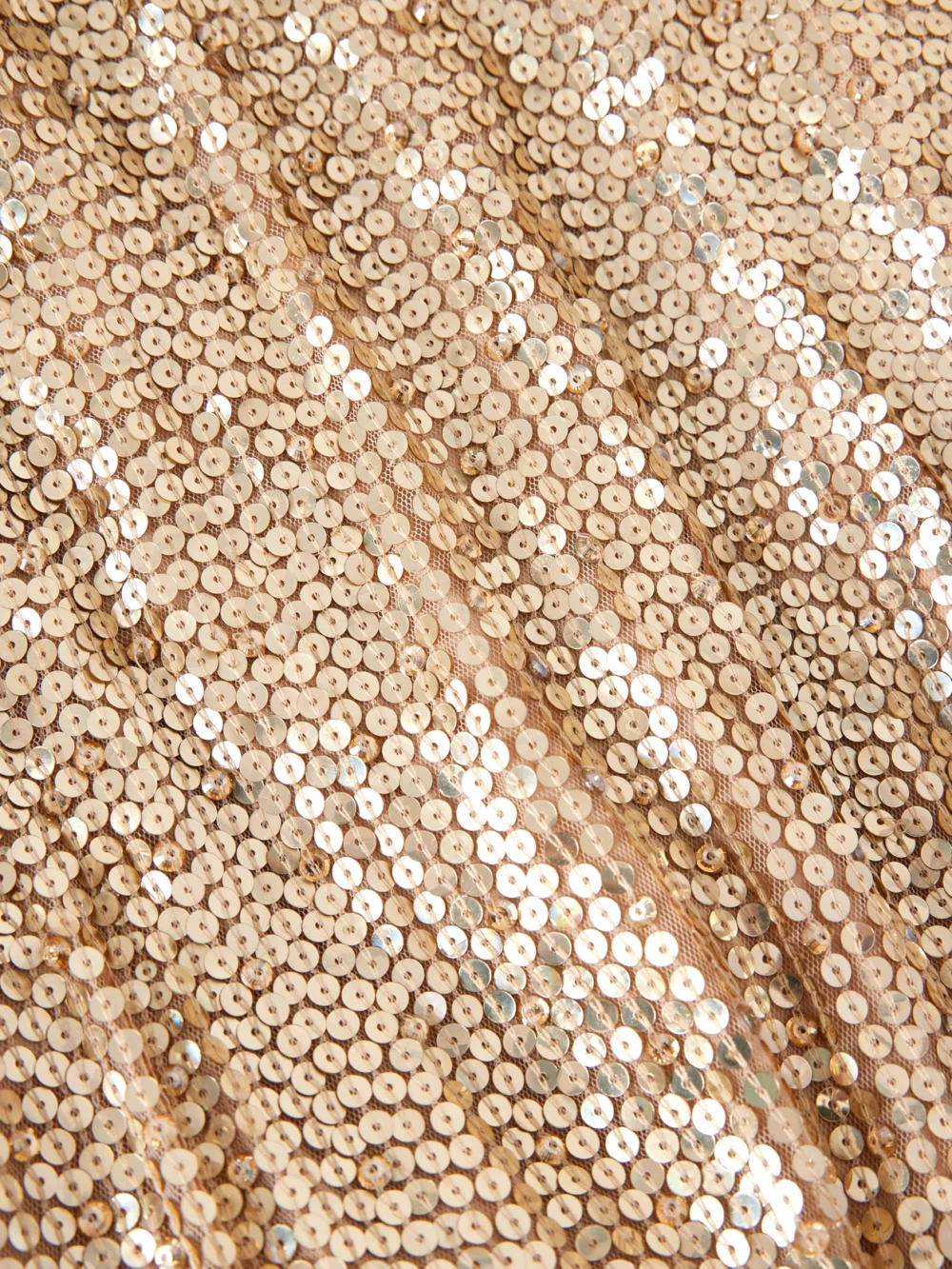 Close-up detail of the Jenny Packham Lettie Crystal-embellished Sequined Tulle Gown