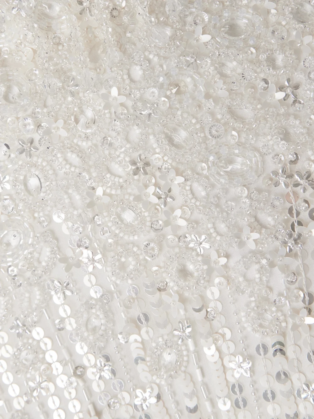 Close-up detail of the Jenny Packham Madeleine Embellished Chiffon Gown