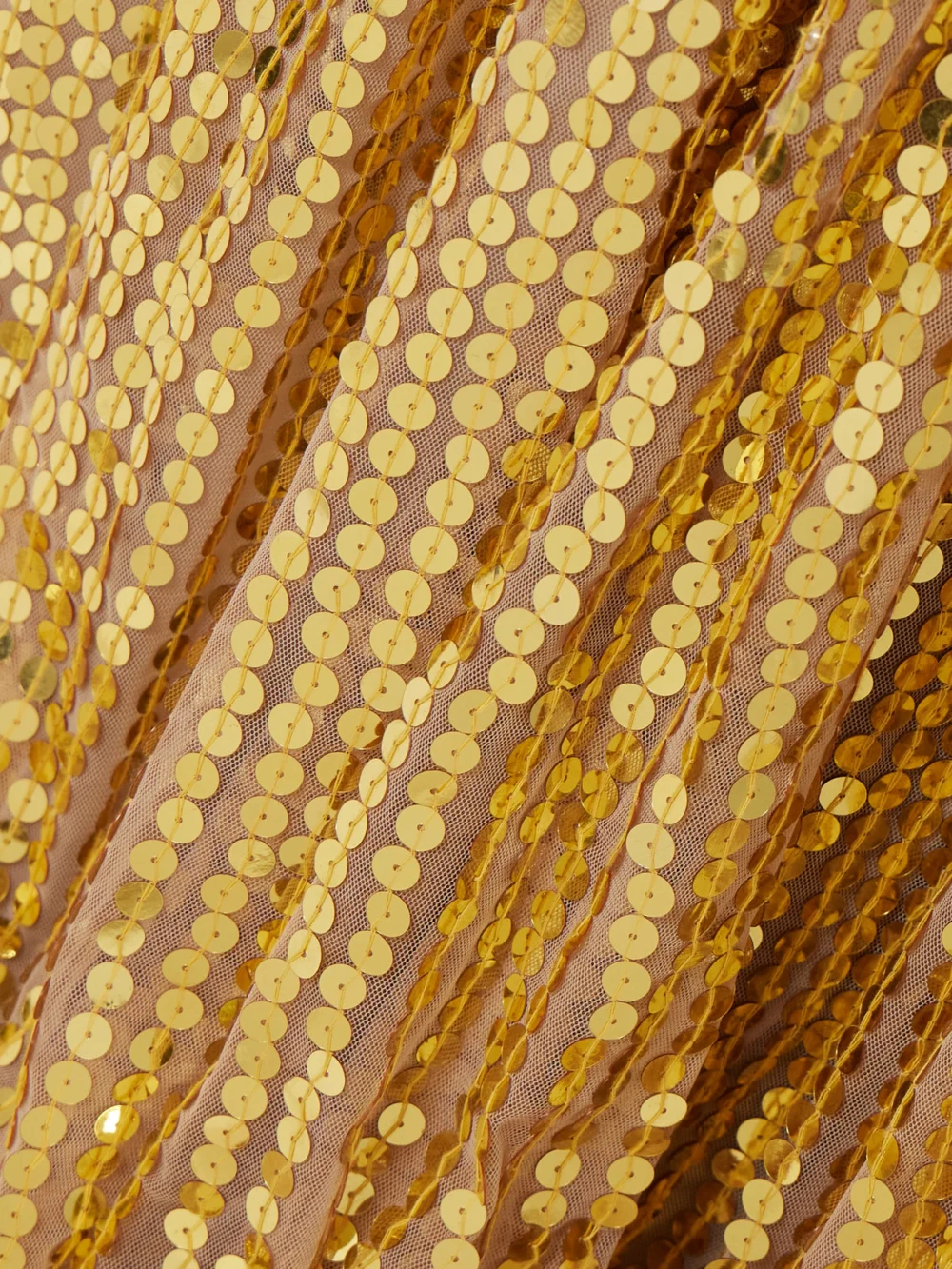 Close-up detail of the Jenny Packham Sarai Strapless Sequined Tulle Gown