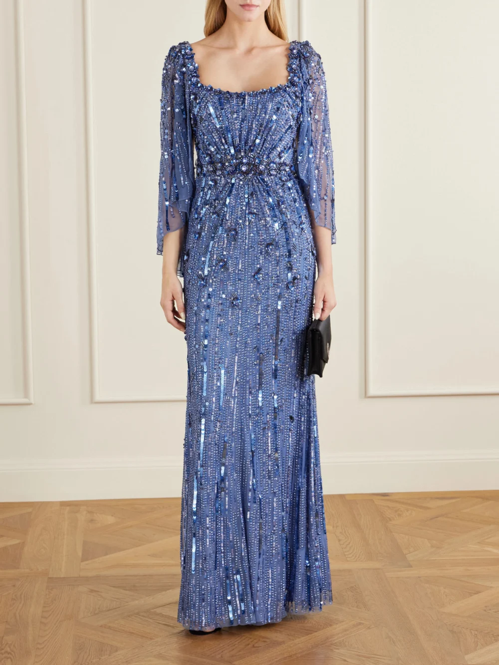 Jenny Packham Sequin-embellished Tulle Gown, worn by a model
