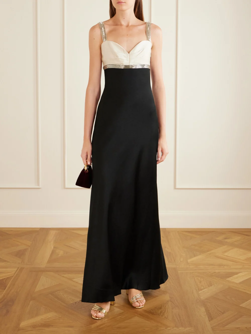 Jenny Packham Shania Sequin-embellished Satin Gown, worn by a model