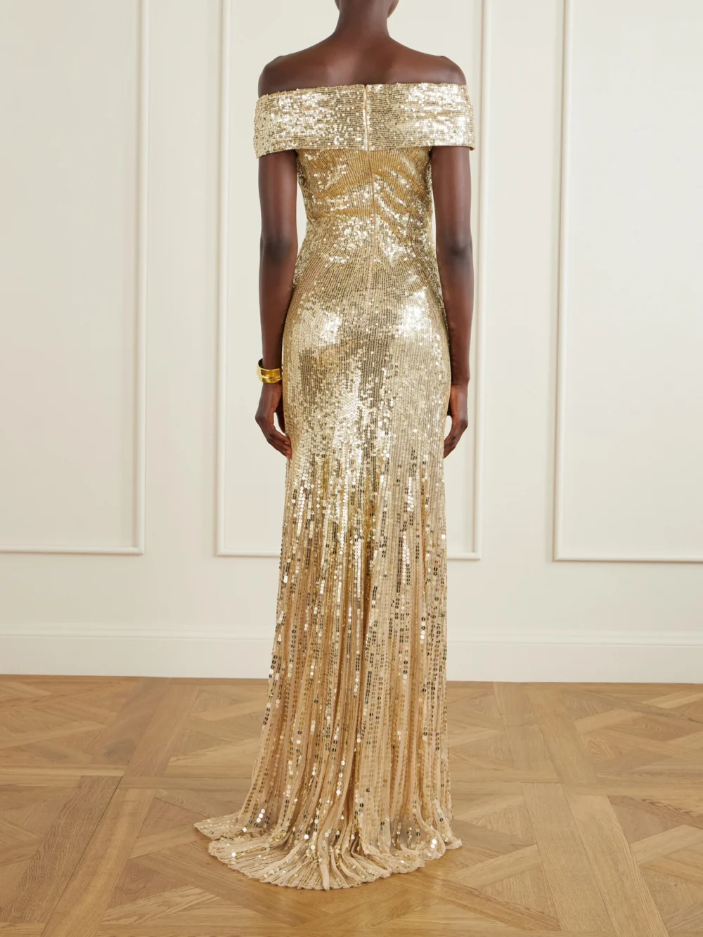 Back view of the Jenny Packham Trixie Embellished Gown