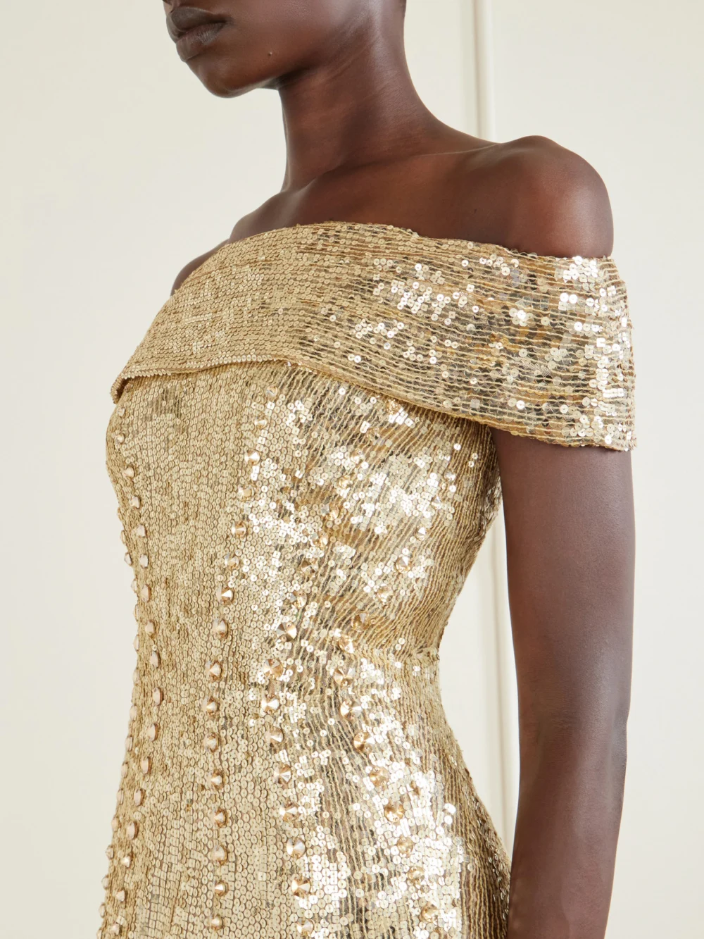 Close-up detail of the Jenny Packham Trixie Embellished Gown
