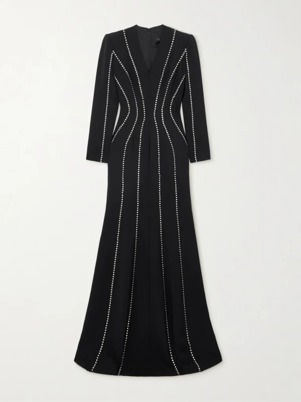 Jenny Packham Victoire Crystal-embellished Crepe Gown