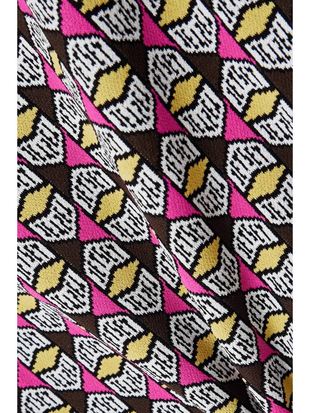 Close-up detail of the Jetset Jacquard-knit Turtleneck Sweater