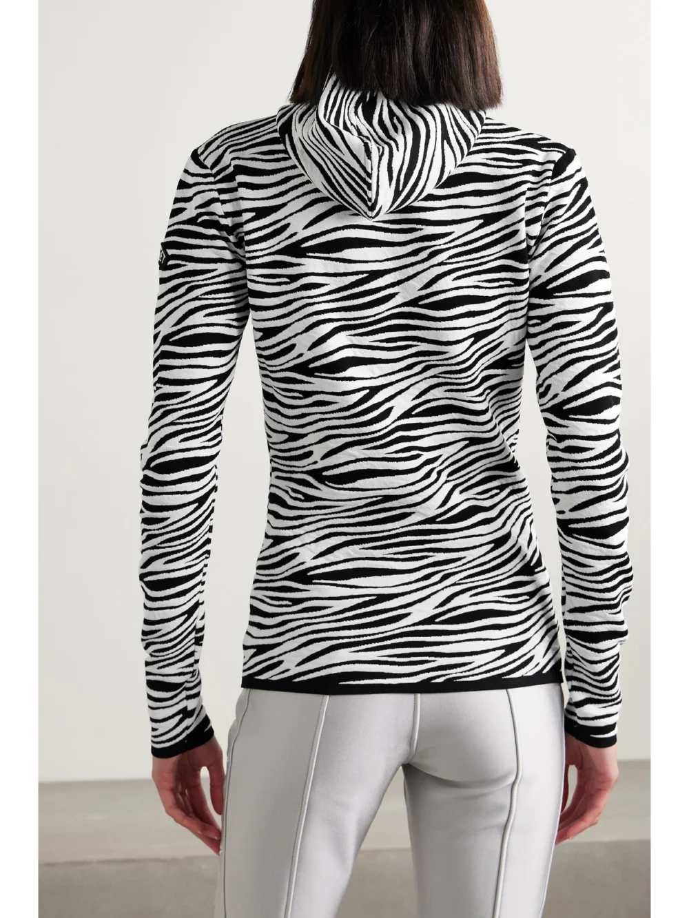 Back view of the Jetset Zoey Jacquard-knit Hoodie