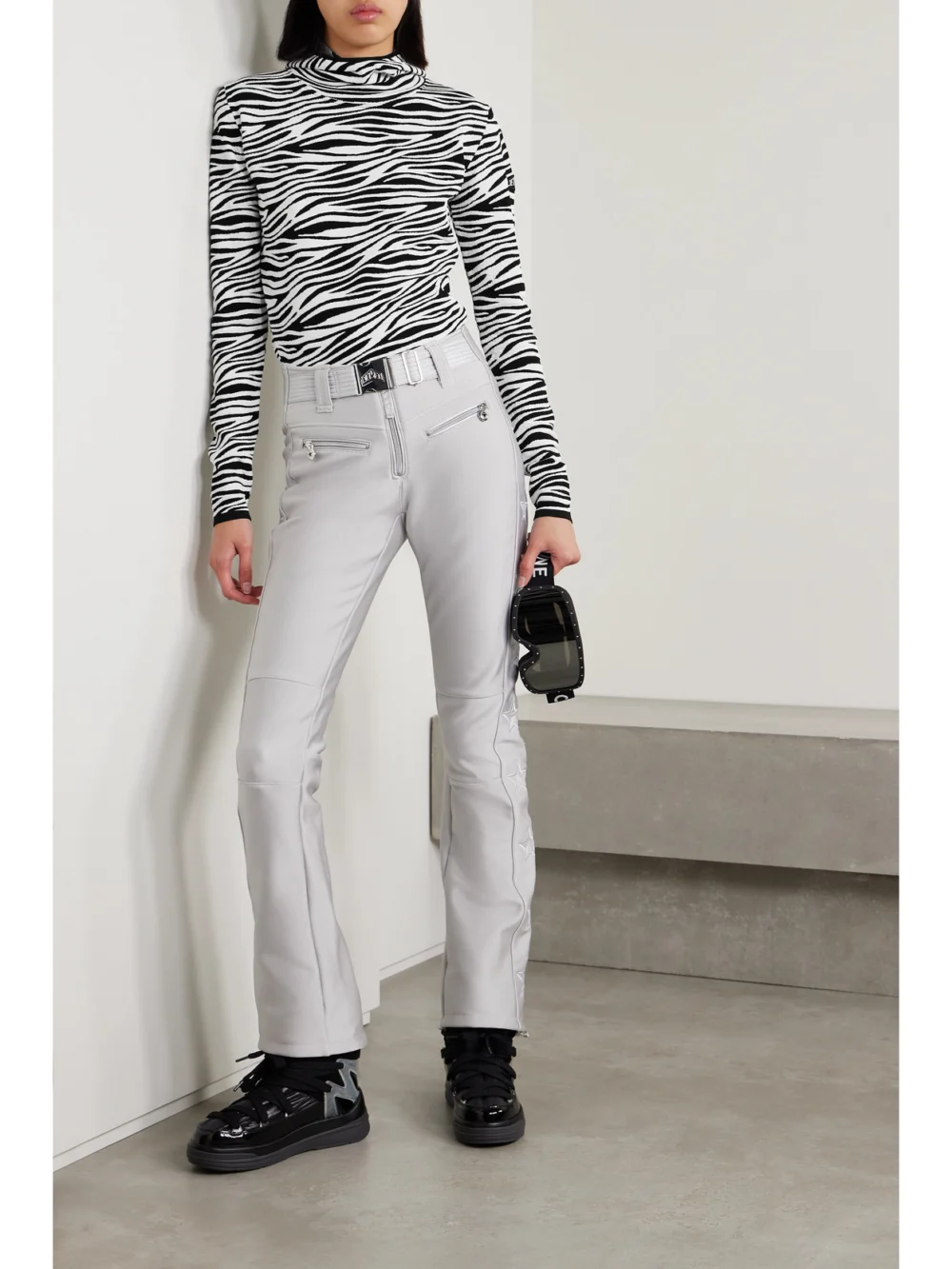Jetset Zoey Jacquard-knit Hoodie, worn by a model