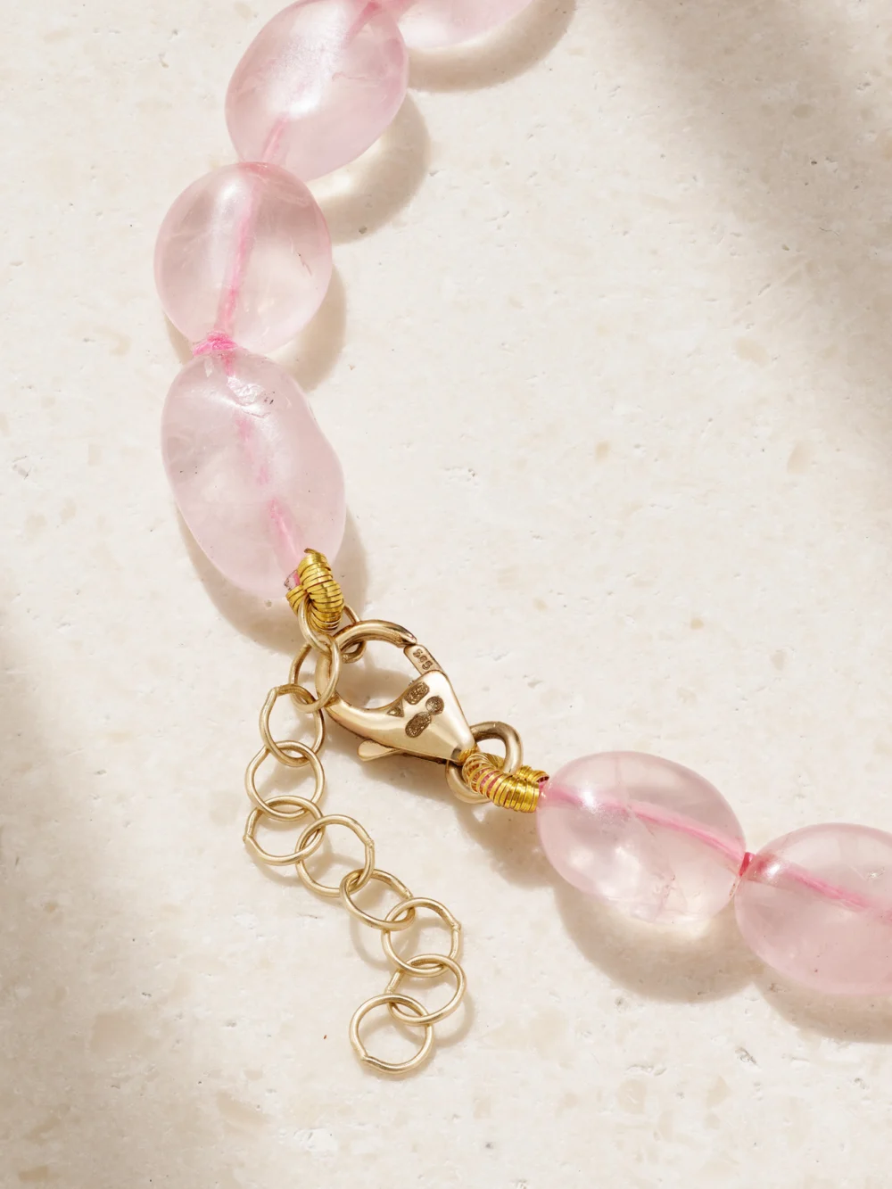 Close-up detail of the Jia Jia Arizona Candy Gold Morganite Bracelet