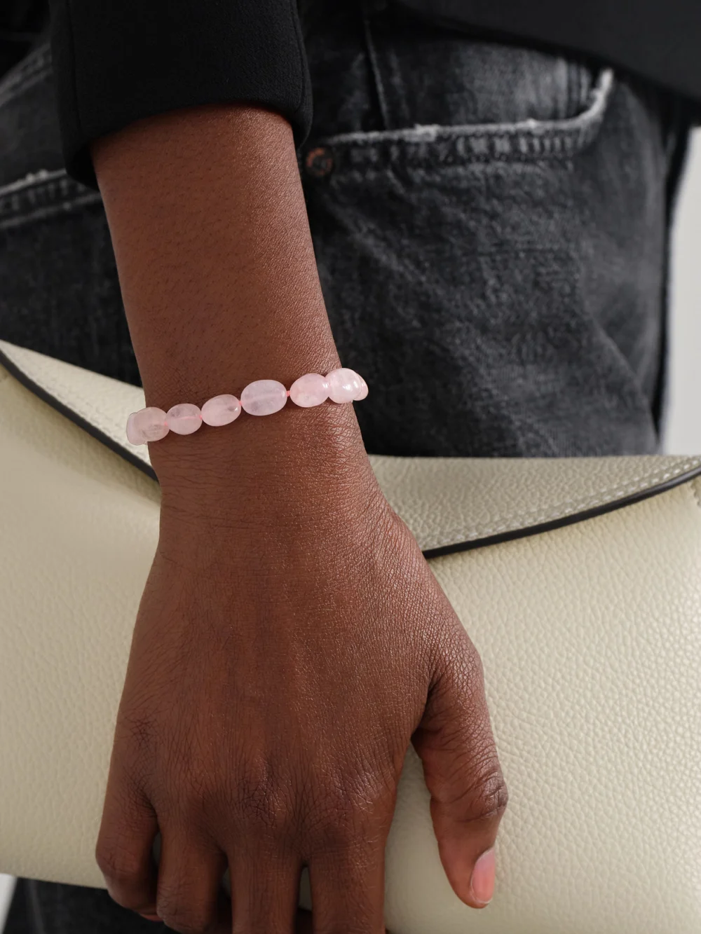 Jia Jia Arizona Candy Gold Morganite Bracelet, styled view