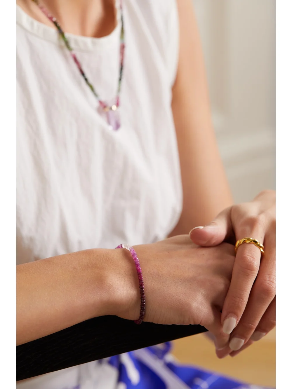 Jia Jia Arizona Gold Ruby Bracelet, styled view