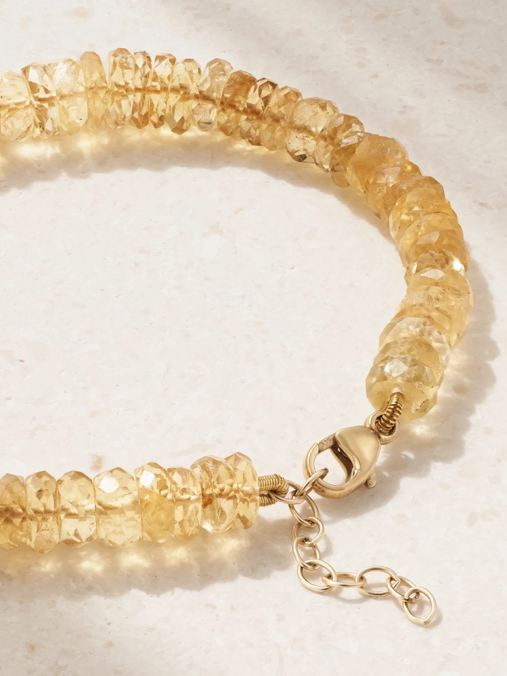 Close-up detail of the Jia Jia Atlas Gold Citrine Bracelet