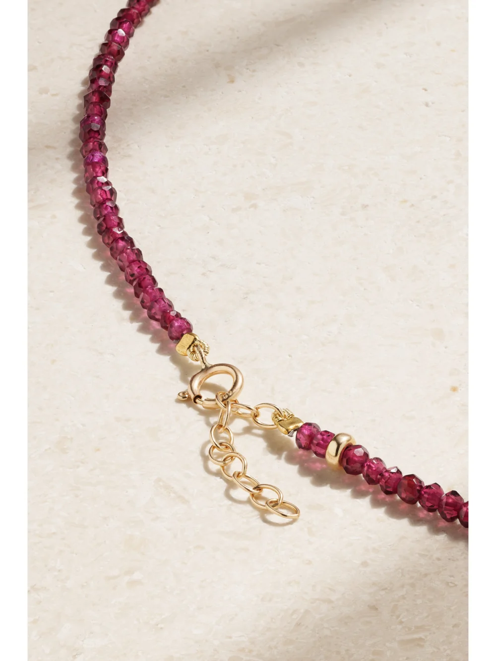 Back view of the Jia Jia Birthstone 14-karat Gold Beaded Necklace