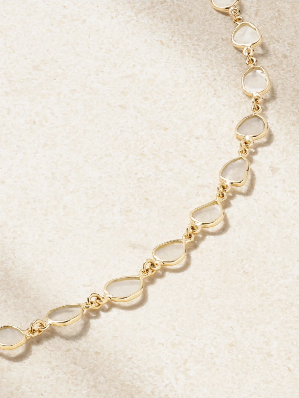 Close-up detail of the Jia Jia Gold Diamond Necklace