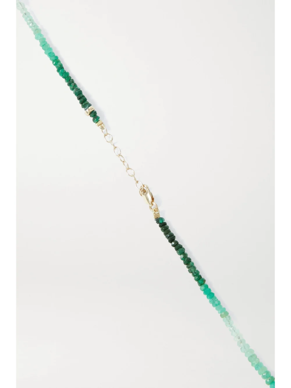 Back view of the Jia Jia Gold Emerald Necklace