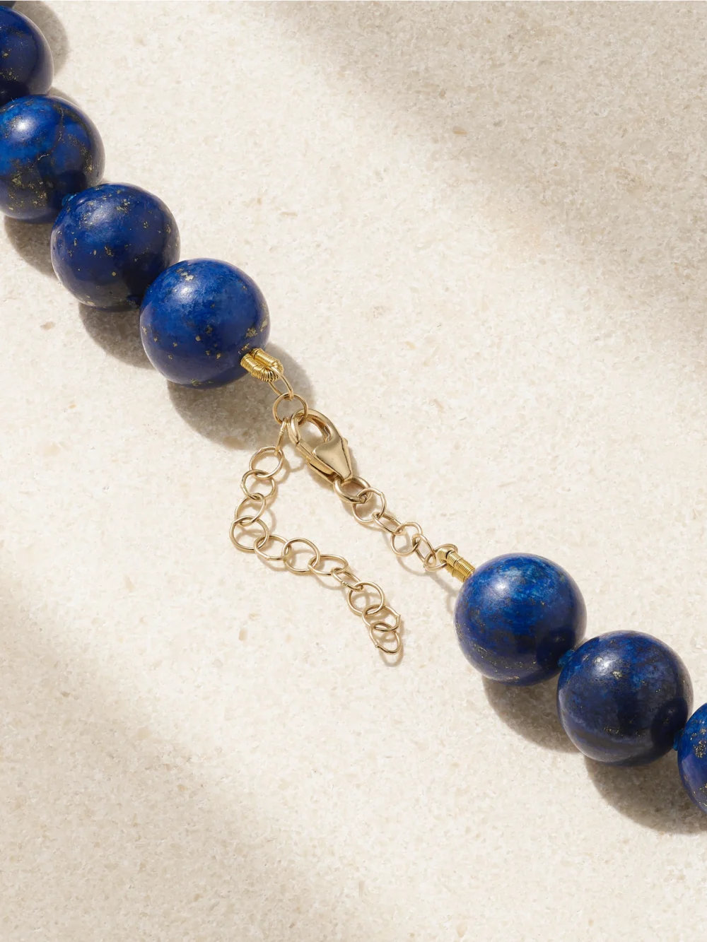 Back view of the Jia Jia Gold Lapis Lazuli Necklace