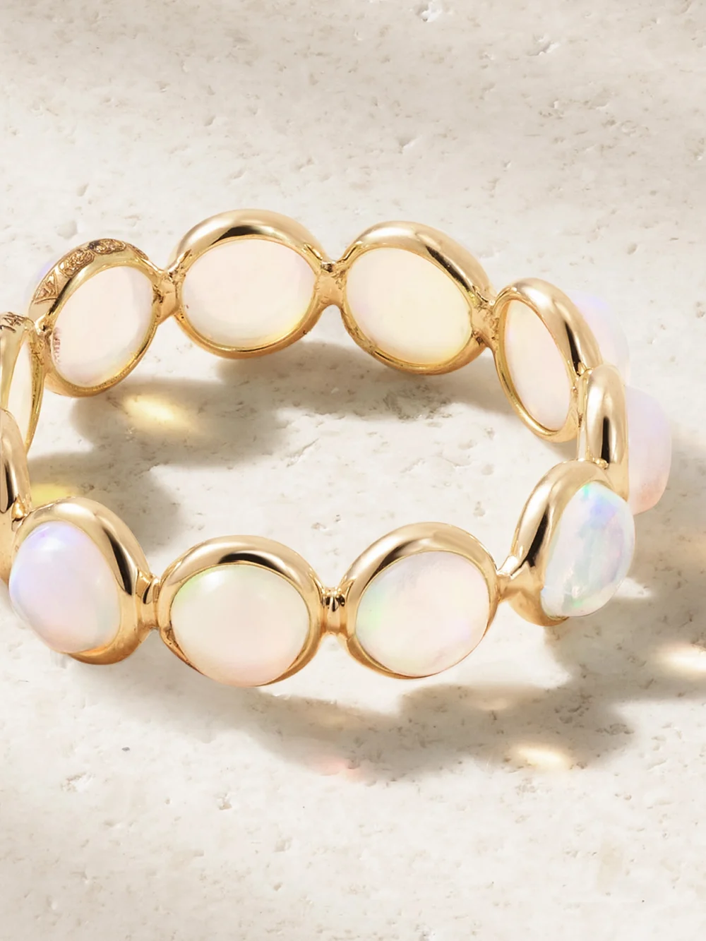Close-up detail of the Jia Jia Gold Opal Ring