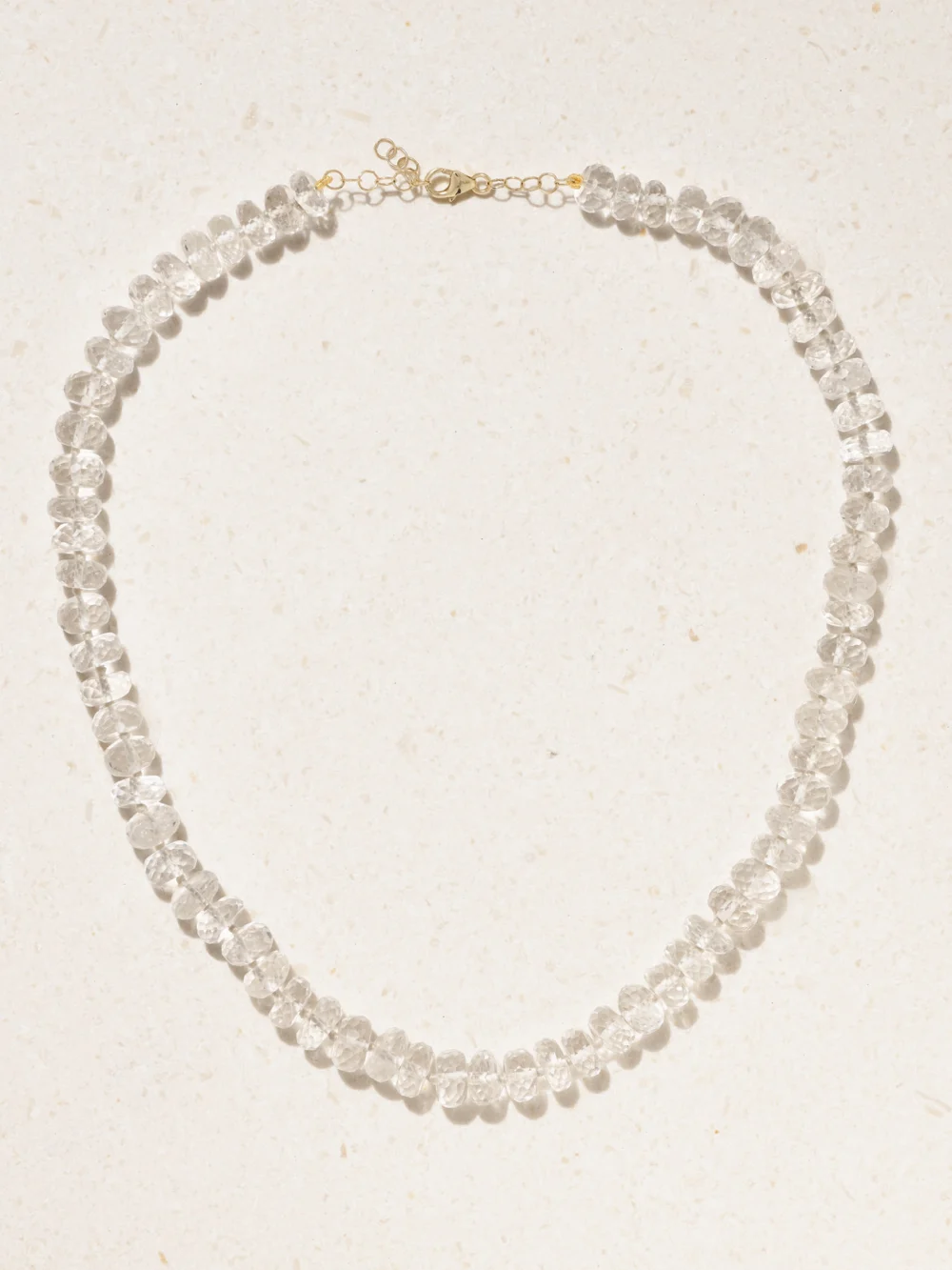 Jia Jia Gold Quartz Necklace in white