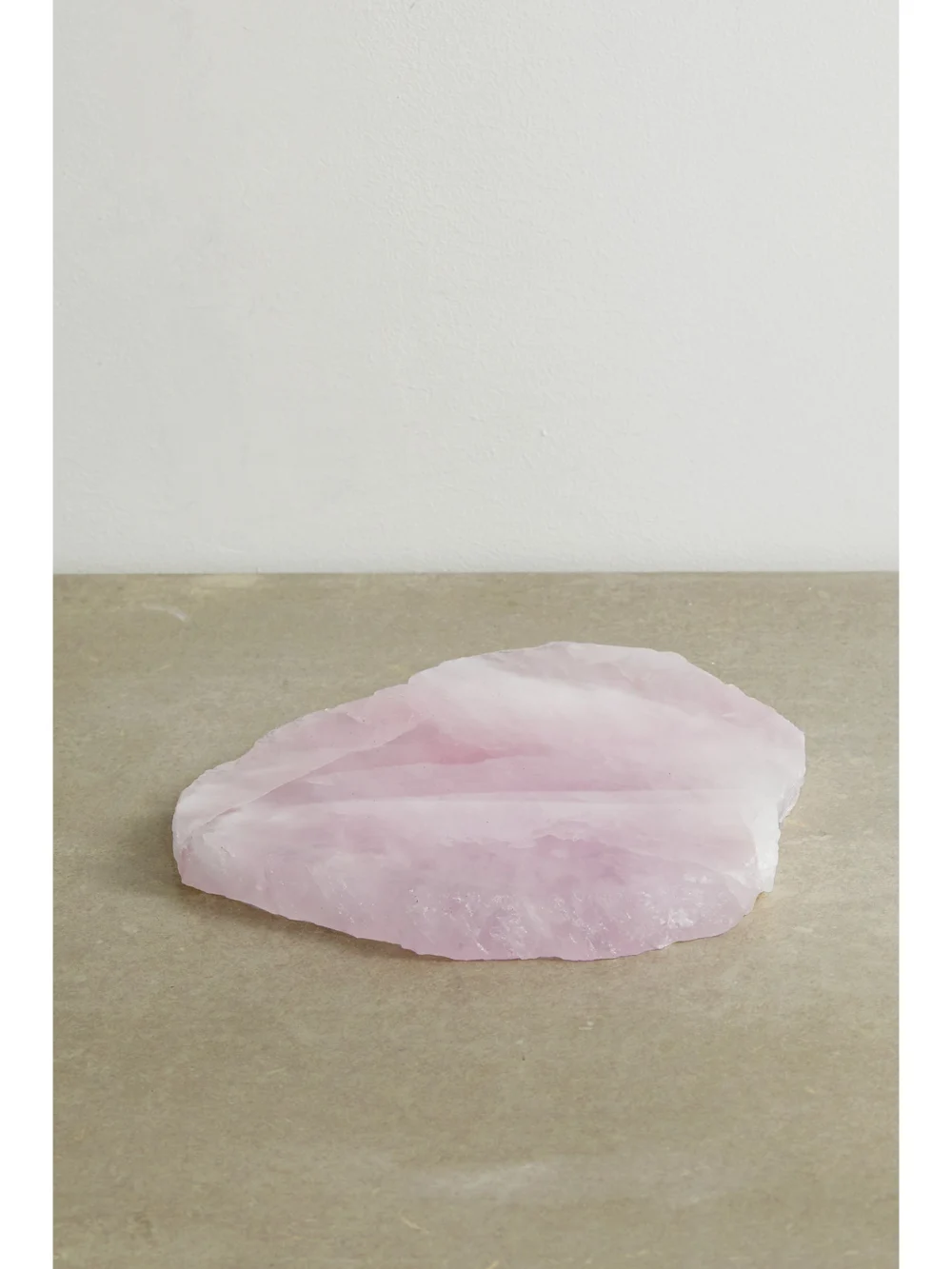 Back view of the Jia Jia Large Rose Quartz Display Tray