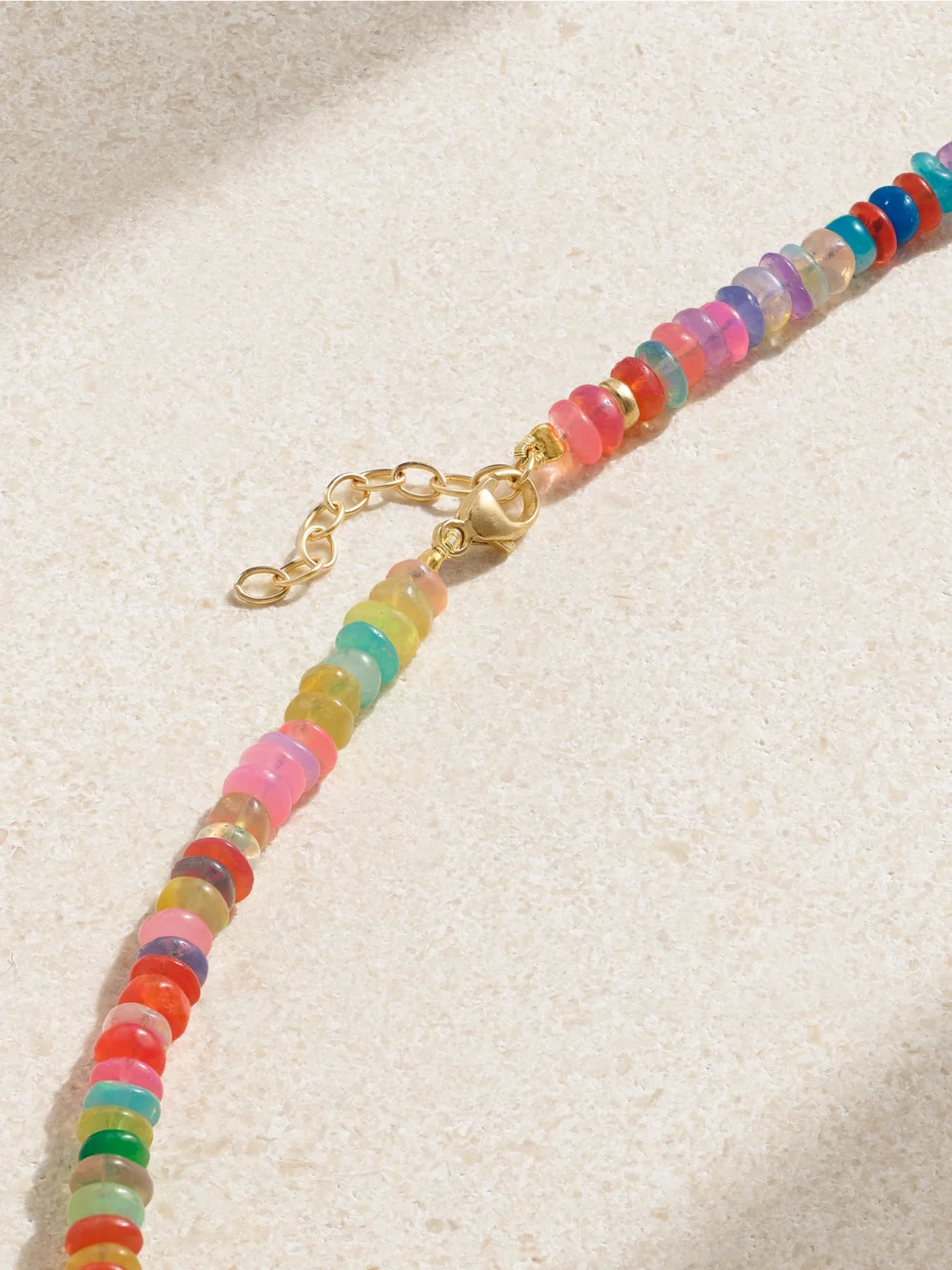 Back view of the Jia Jia Soleil Gold Opal Necklace