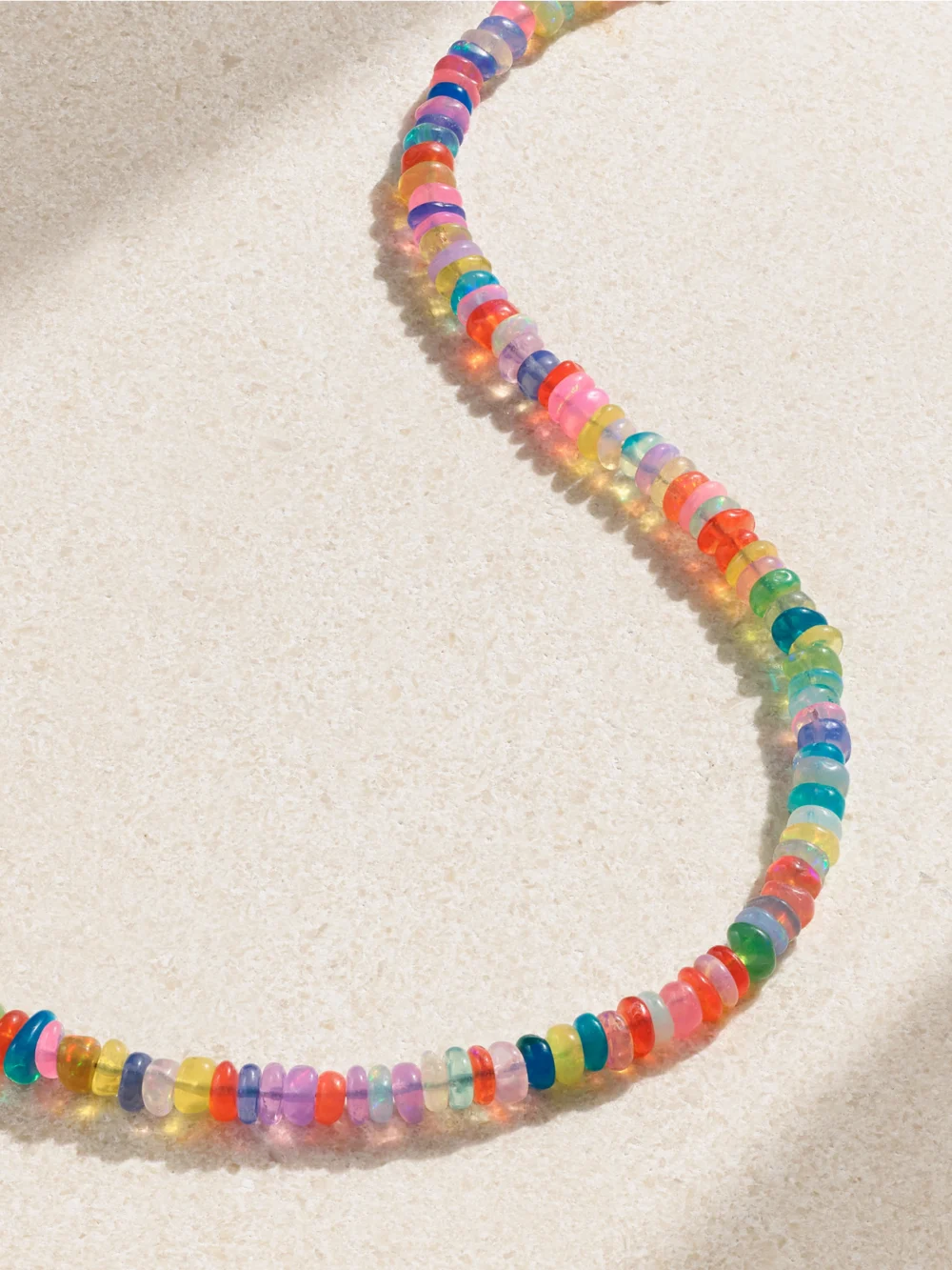 Close-up detail of the Jia Jia Soleil Gold Opal Necklace