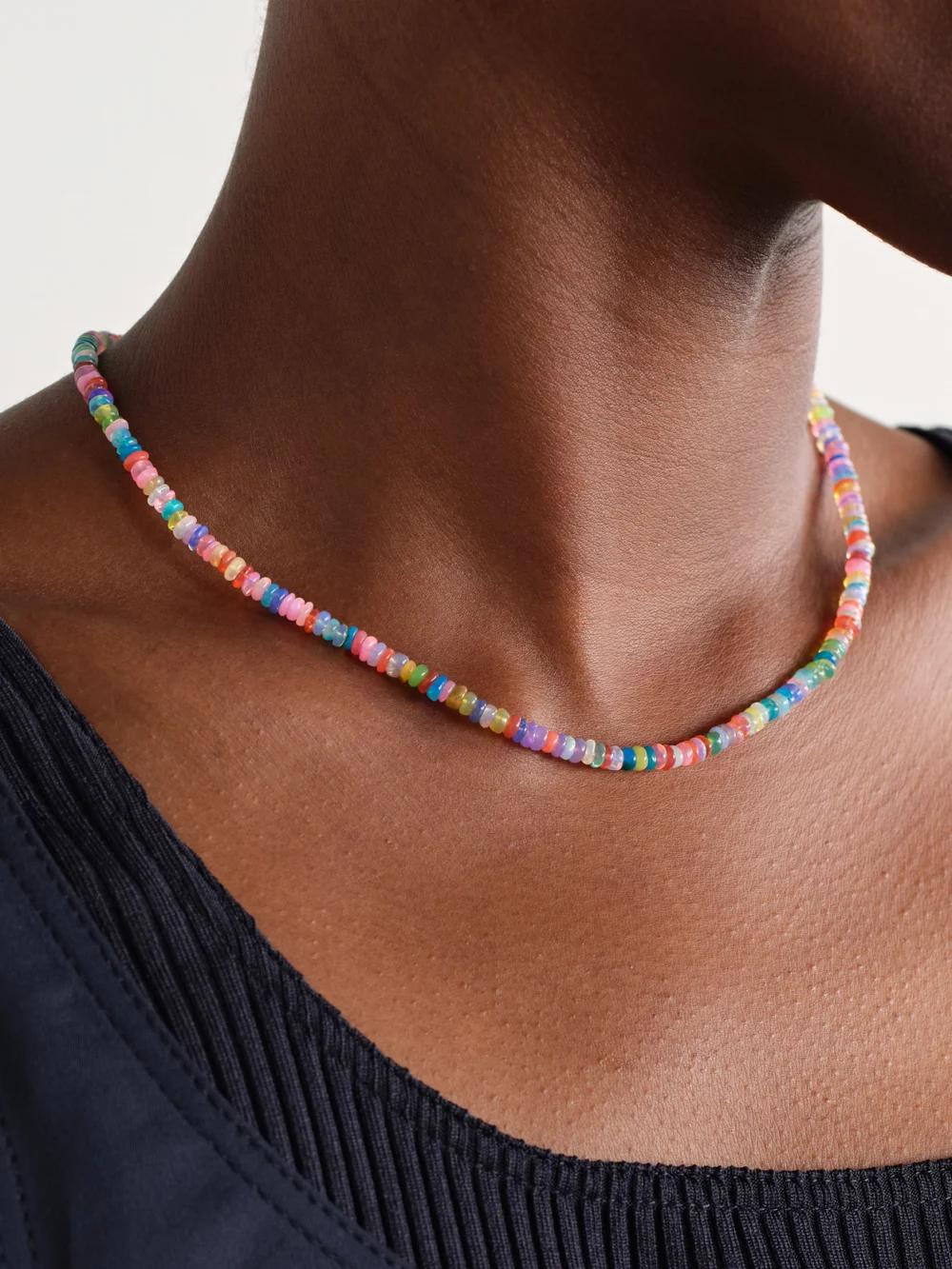 Jia Jia Soleil Gold Opal Necklace, styled view
